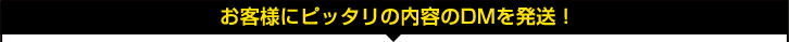お客様にピッタリの内容のDMを発送! お客様にピッタリの内容のDMを発送!