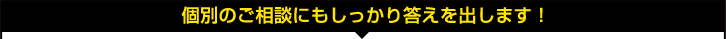 個別のご相談にもしっかり答えを出します! 個別のご相談にもしっかり答えを出します!